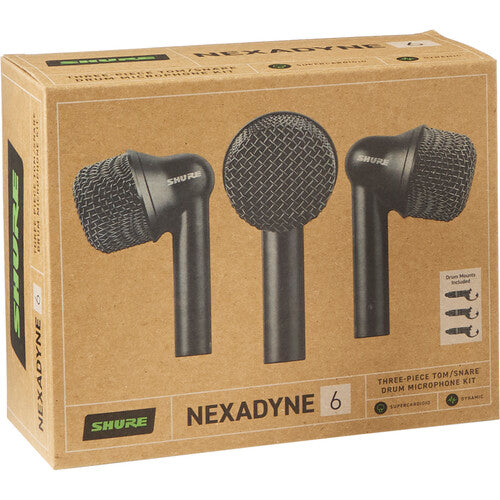 Shure NEXADYNE 6 Dynamic Supercardioid Tom/Snare Microphone (3-Pack)