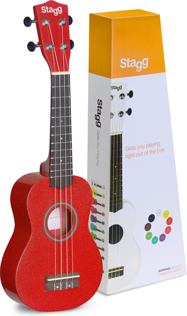 Stagg US-RED Soprano Ukulele With Basswood Top
