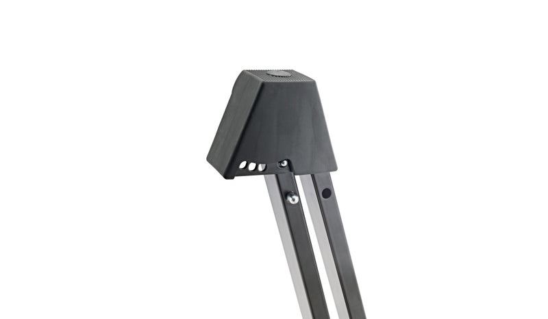 K&M 17540 Folding Electric Guitar Stand w/Adjustable Width (Black w/Tr