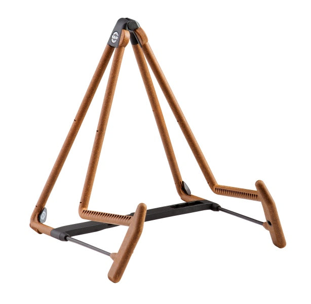 K&M 17580 Heli Acoustic Guitar Stand w/Adjustable Crossbar (Cork)