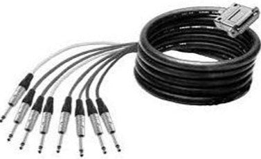 Digiflex DDA8 Tascam Analog Cables DB25 to 8 x 1/4 TRS - 10'
