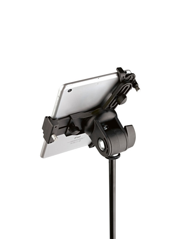 K&M 19795 Tablet Holder with Microphone Stand Mount