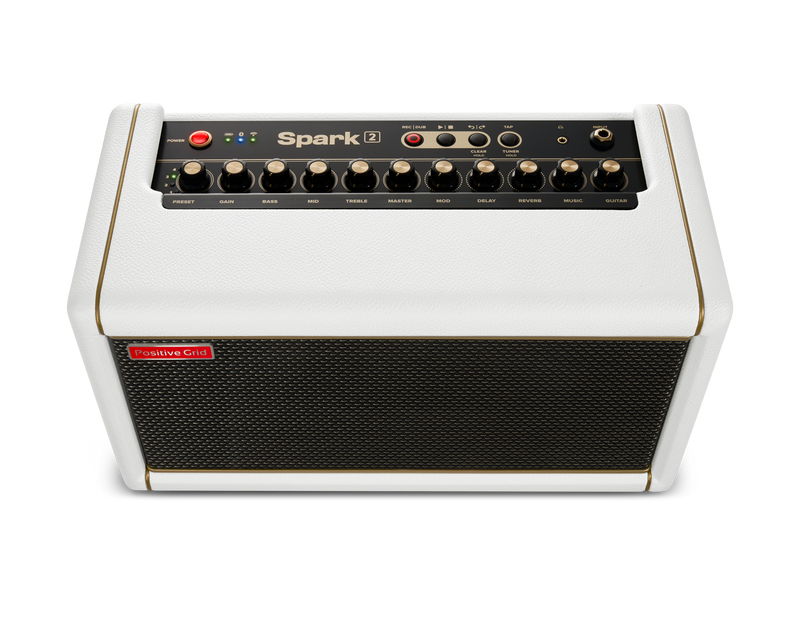 Positive Grid SPARK 2 50-Watt Smart Guitar Practice Amp & Bluetooth Speaker (Pearl)