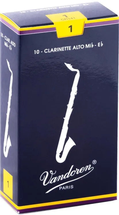 Vandoren CR141 Traditional Alto Clarinet Reed Strength - 1 (Box of 10)