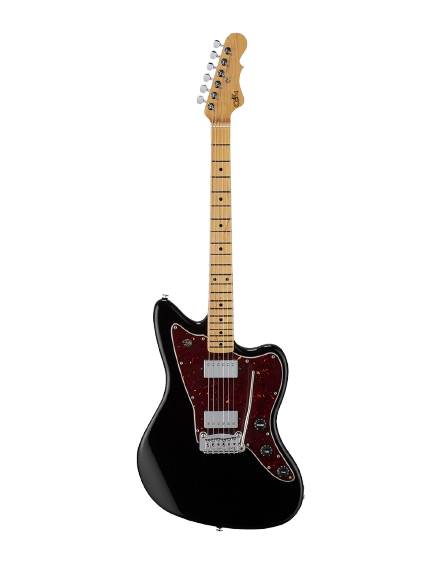 G&L FDDOHH-JTB-MP Fullerton Deluxe Doheny HH Electric Guitar (Jet Black)