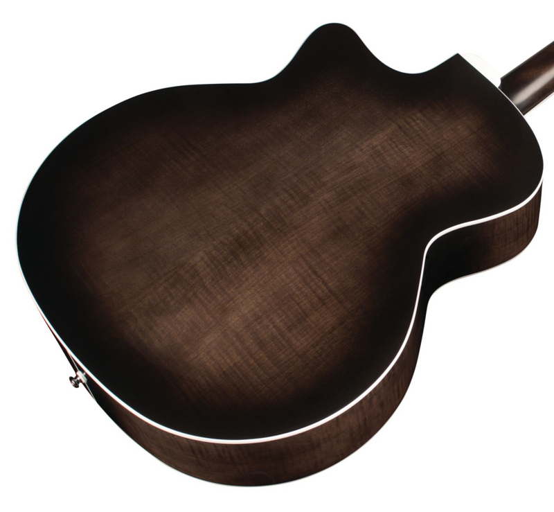 Guild F-2512CE Deluxe Archback 12 Strings Acoustic Guitar (Transparent Black Burst) LIMITED QUANTITY