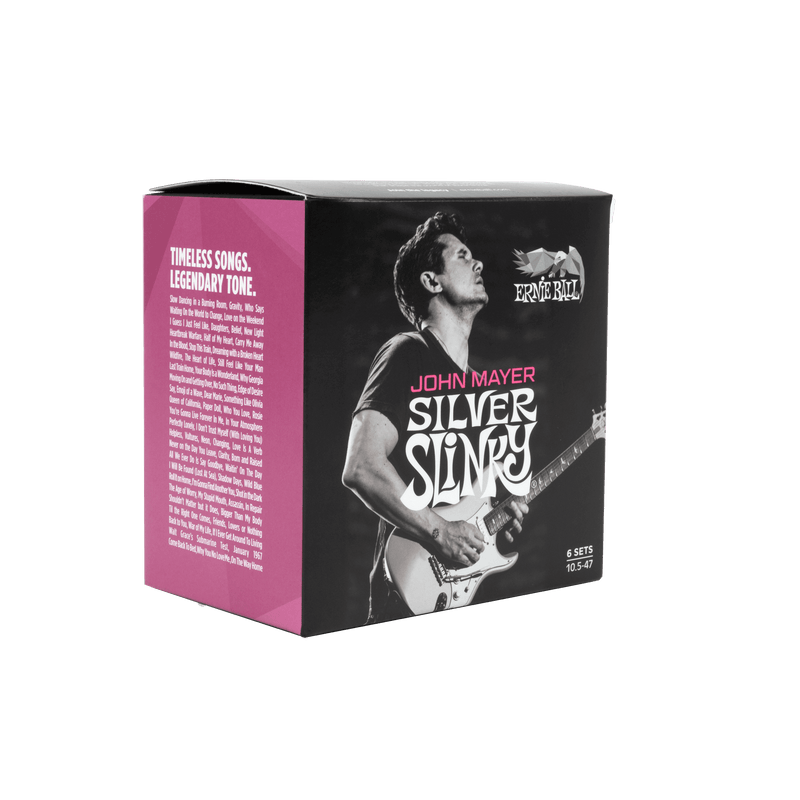 Ernie Ball 3817EB John Mayer Silver Slinky Signature Electric Guitar Strings - 6 Pack