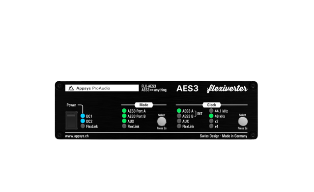 Appsys ProAudio FLX-AES3 Convertisseur de format 16x16 canaux pour AES/EBU