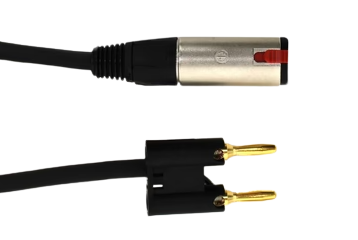 Digiflex NLBJ-14/2-1 14/2 Speaker Cable Phone Jack to Banana Adapter - 1 Foot