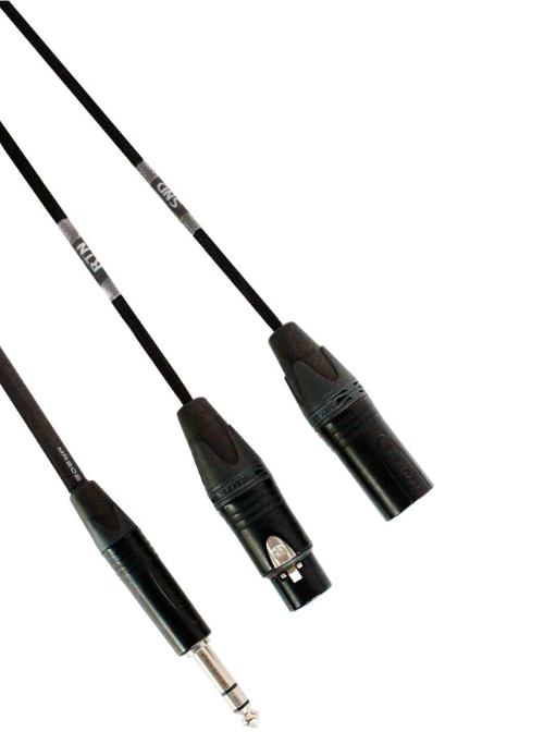 Digiflex CIN-1S-1FX1MX-15-TS MR202-2AT Insert Cable TRS Tip Send to XLRM & XLRF - 15 Foot