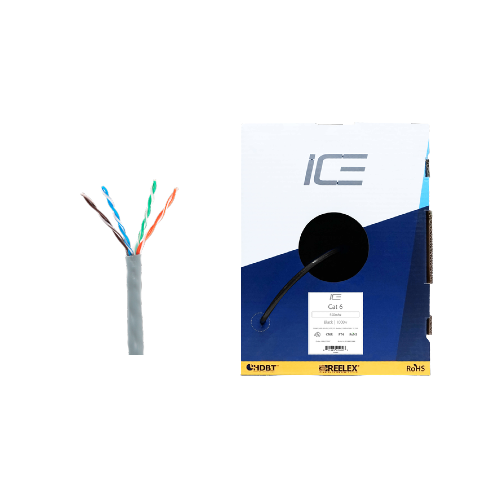 Ice Cable CAT6/GRY HDBaseT 23awg Cat6 Câble – Boîte de 300,5 m (Gris)