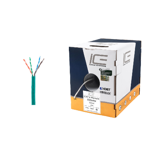 Ice Cable Câble plénum CAT6/P/GRN Cat6 – Boîte de 300 m (Vert)