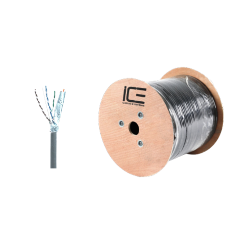 Ice Cable CAT6/P/GRY Câble plénum Cat6 – Boîte de 300 m (gris)