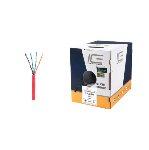 Ice Cable CAT5E/RED Câble Cat5e – Boîte de 300 m (Rouge)