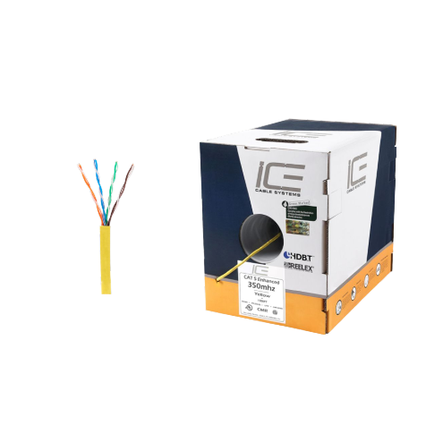 Ice Cable Câble CAT5E/YEL Cat5e – Boîte de 300 m (Jaune)