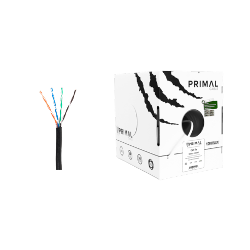 Ice Cable PR/CAT5E/BLK Cat5e Primal Cable - 1000ft Box (Black)