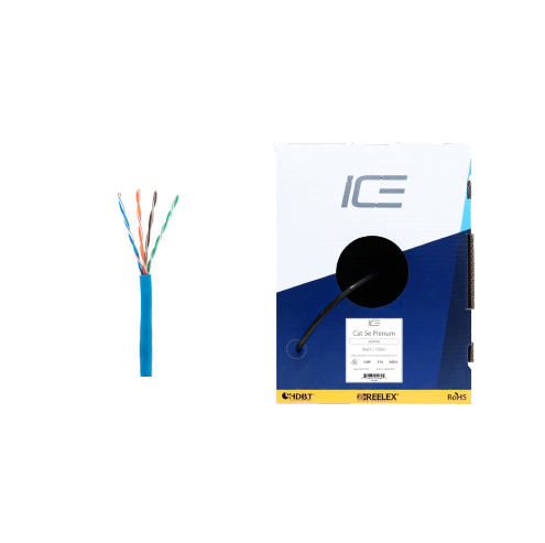 Ice Cable Câble plénum CAT5E/P/BLU Cat5e – Boîte de 300 m (bleu)