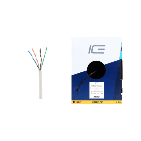 Ice Cable CAT5E/P/WHT Câble plénum Cat5e – Boîte de 300 m (Blanc)