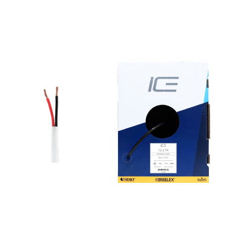 Ice Cable 12-2FX/BOX/WHT 12-2 Câble d'enterrement direct – Boîte de 152,4 m (Blanc)