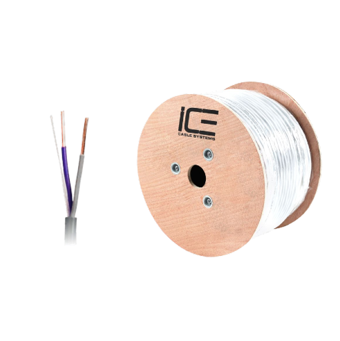 Ice Cable 18-2/LVB/P/GRY/SPOOL/1000 18-2 Câble plénum 0-10 V – Bobine de 300 m (gris)