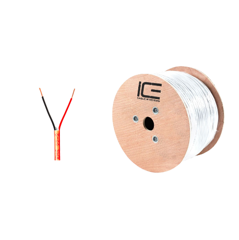 Ice Cable 18-2FPLR/RED/500 18-2 FPLR Cable  - 500ft Spool (Red)