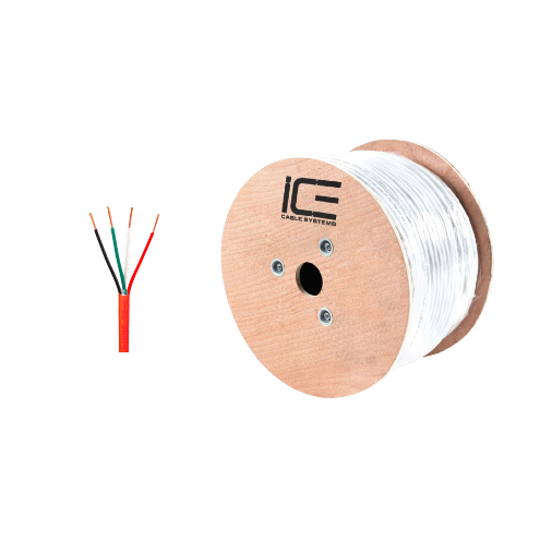 Ice Cable 18-4FPLR/RED/500 18-4 Câble d'alarme incendie – Boîte de 152,4 m (Rouge)