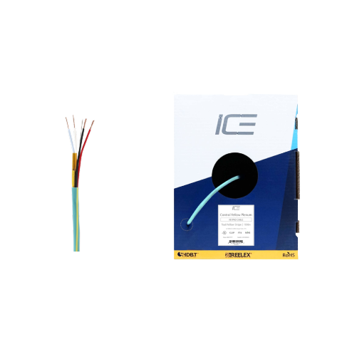 Ice Cable CONTROL/YEL/P 22-2 + 18-2 Câble Plenum - Bobine de 1000 pieds (Jaune)