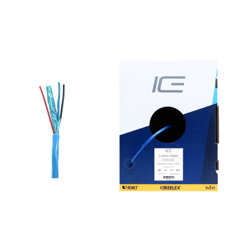 Ice Cable LUTRONGRN/1000 22-2 + 18-2 Câble Lutron - Boîte de 1000 pieds (Vert)
