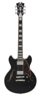 D'Angelico DAPMDCBLF2N Mini Electric Guitar (Black Flake)