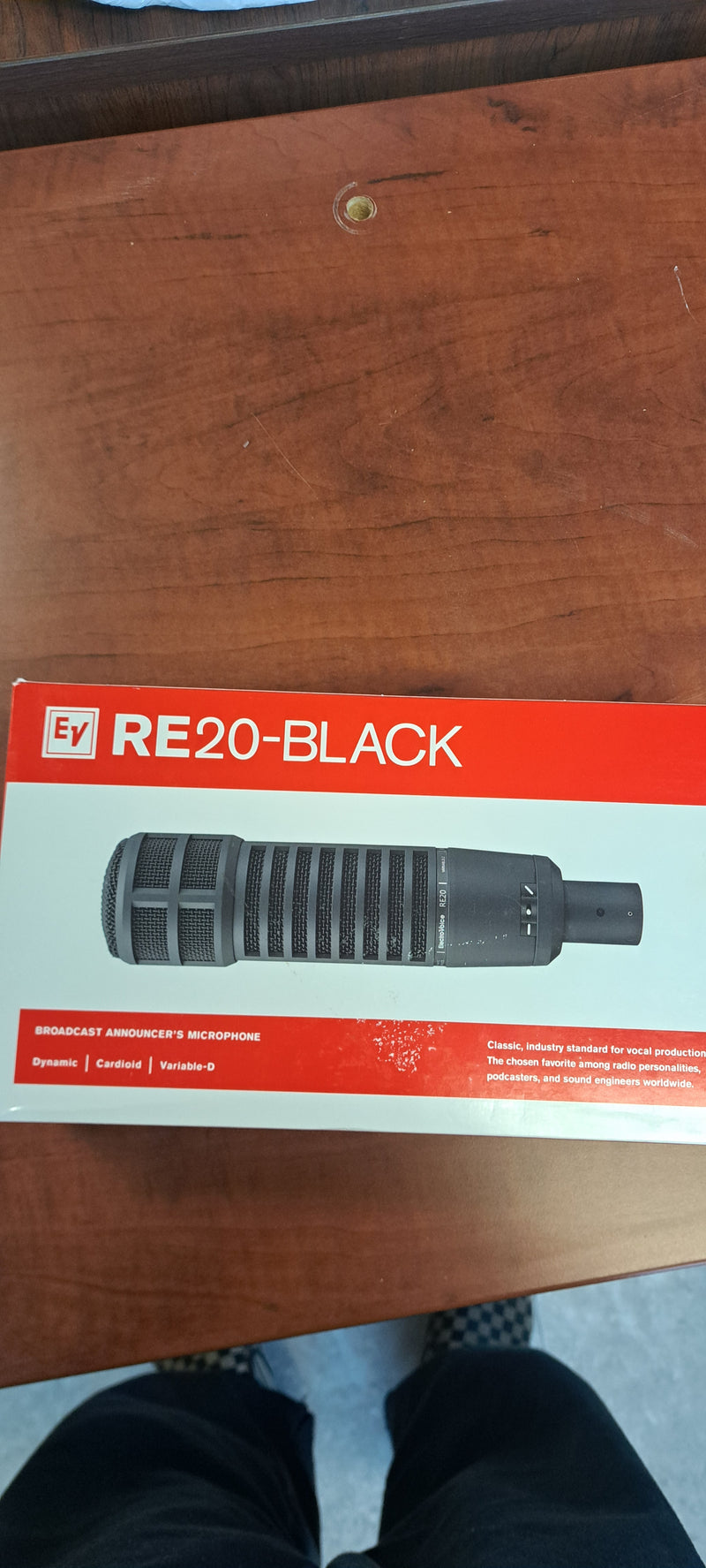Electro-Voice RE20-BLACK Dynamic Cardioid Microphone (DEMO)