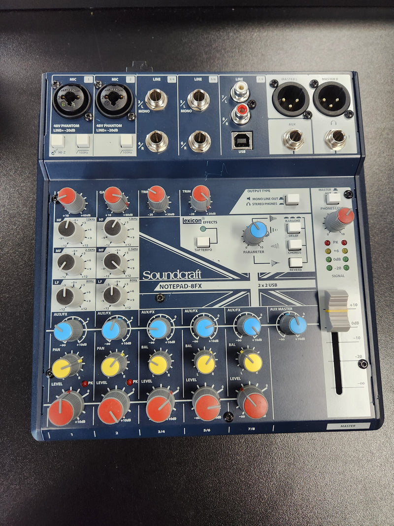 Soundcraft NOTEPAD-8FX Analog Mixing Console (USED 1)