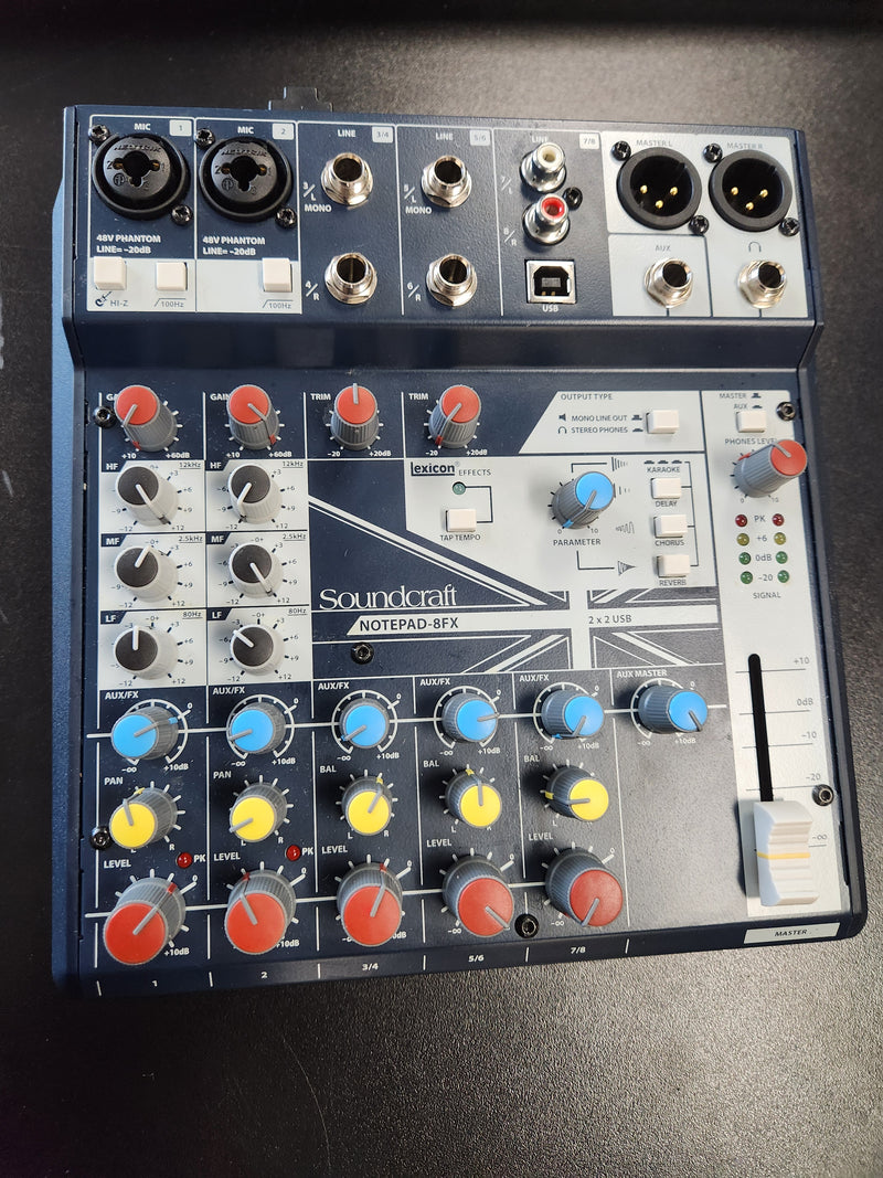 Soundcraft NOTEPAD-8FX Analog Mixing Console (USED 5)