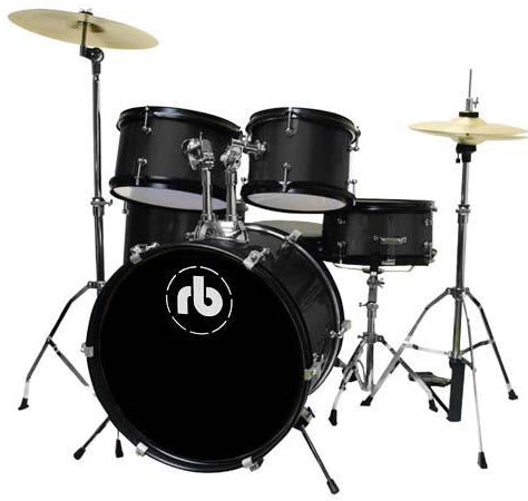 RB Drums RBJR5-SBK Kit de batterie 5 pièces Noir scintillant