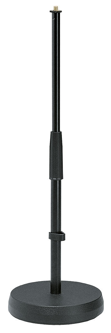 K&M 233-3/8 Microphone Stand with Round Base -  3/8" (Black)