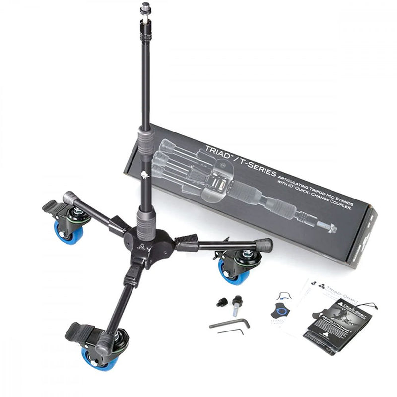 Triad-Orbit T1C Short Tripod Stand With Industrial Grade Locking Casters