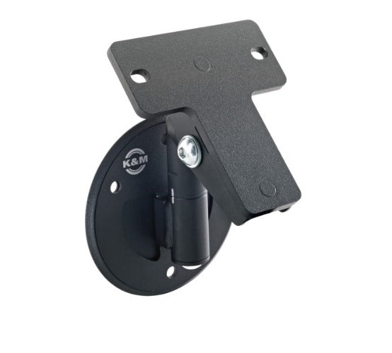 K&M 24161 Speaker Wall Mount Bracket w/45° Tilt (Black)