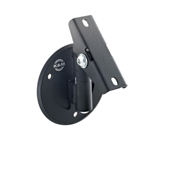 K&M 24161 Speaker Wall Mount Bracket w/45° Tilt (Black)