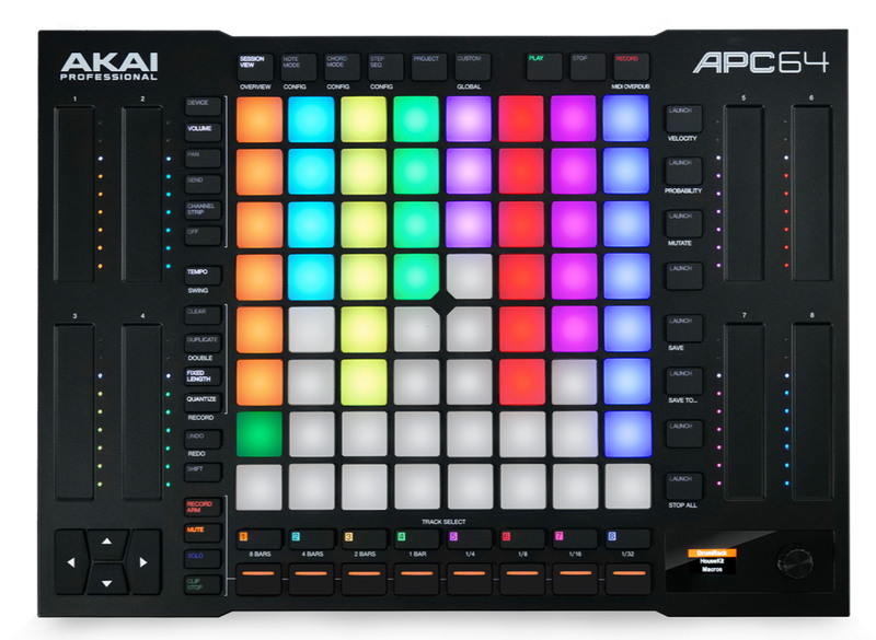 Akai APC64 Ableton Live Controller With 64 Velocity-Sensitive Pads and 8 Assignable Touch Strips