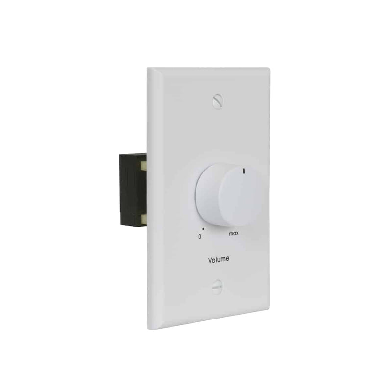 Lowell 25LVC-SW Mono Volume Control with 1-Gang Standard Wall Plate (White)