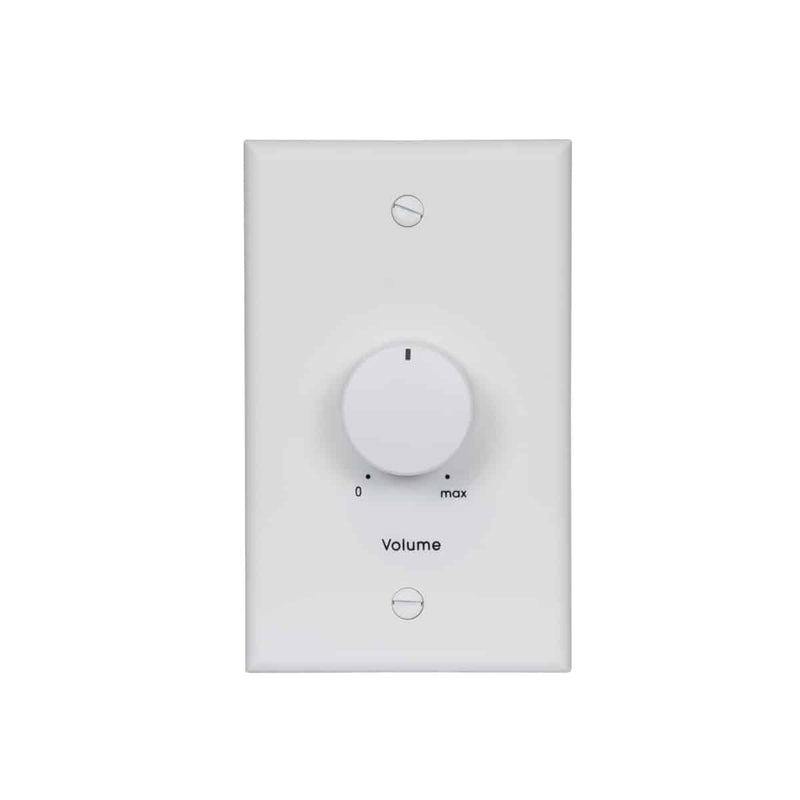 Lowell 25LVC-SW Mono Volume Control with 1-Gang Standard Wall Plate (White)