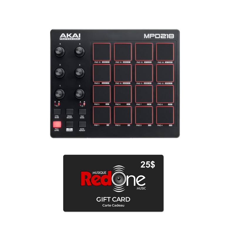 Akai MPD218 USB Pad Controller + 25$ Gift Card