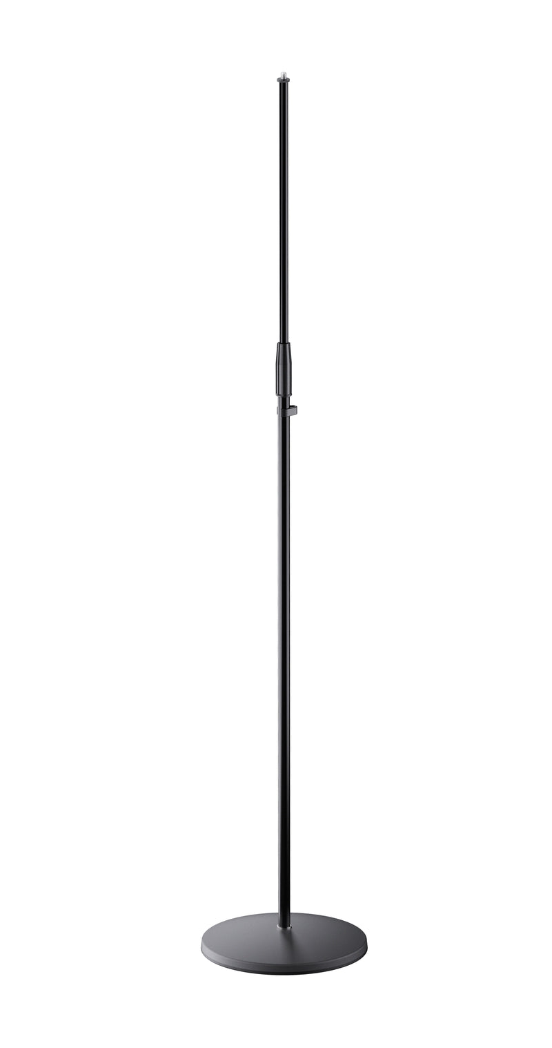 K&M 26050 Folding Round Base Microphone Stand (Black)