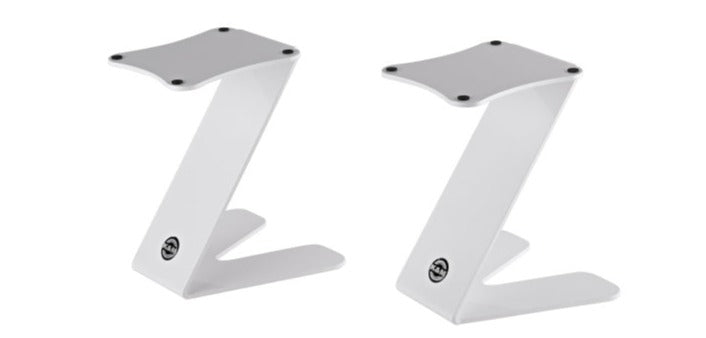 K&M 26773 Z Shape Studio Monitor Stand - Set of 2 (White)