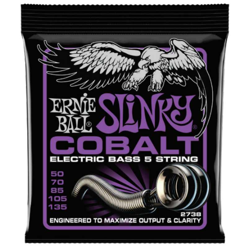 Ernie Ball 2738EB Power Cobalt Slinky basse électrique 5 cordes 50-135