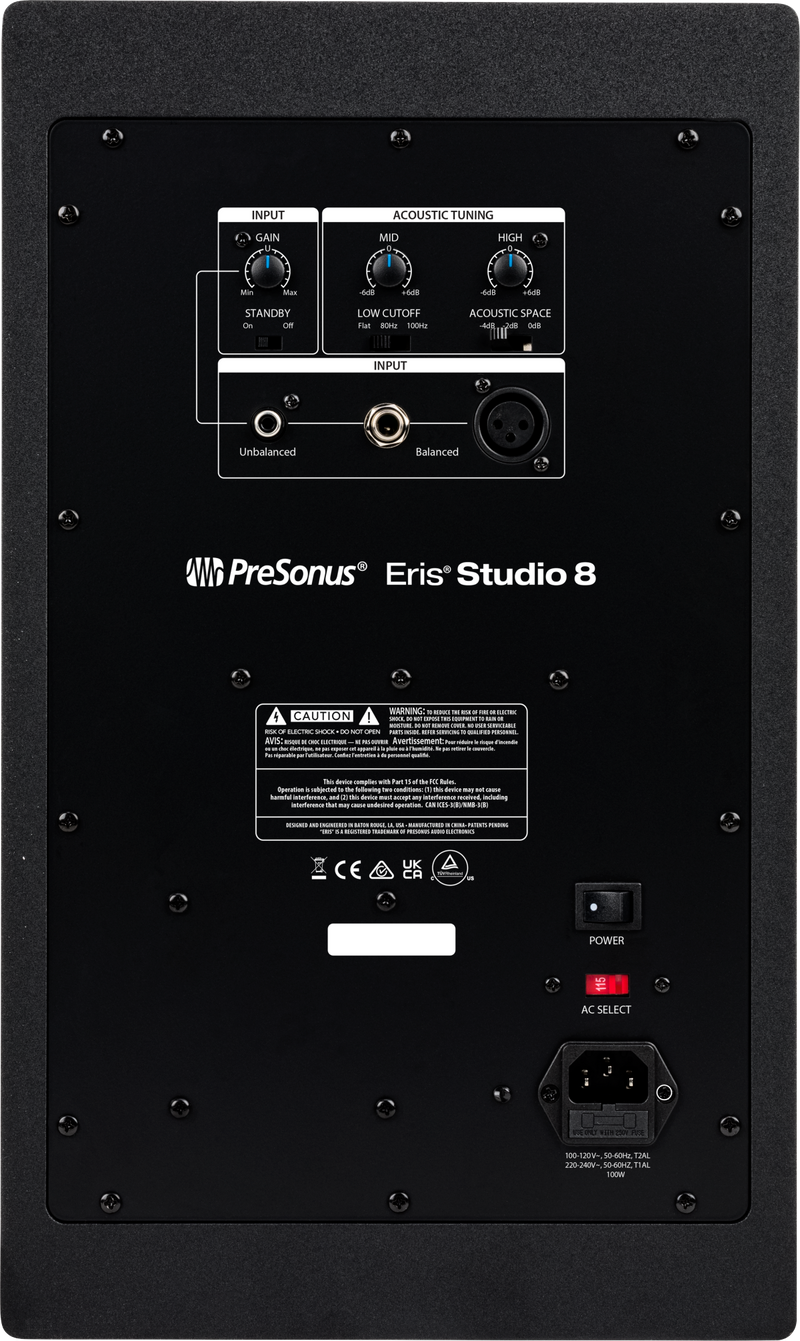 PreSonus ERIS STUDIO 8 Active Studio Monitor with EBM Waveguide - 8"