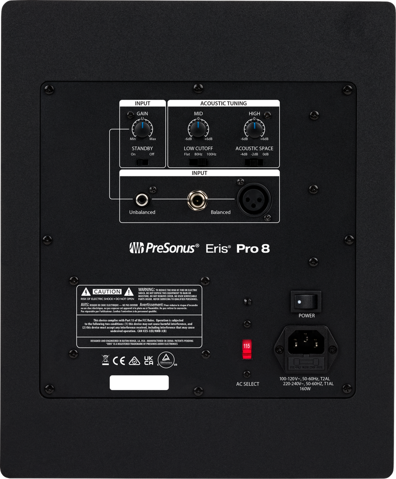 PreSonus ERIS PRO 8 Active Coaxial 2-Way Studio Monitors - 8"