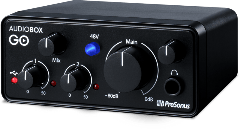 Presonus AudioBox GO Creator Bundle Recording Package with USB-C Audio Interface