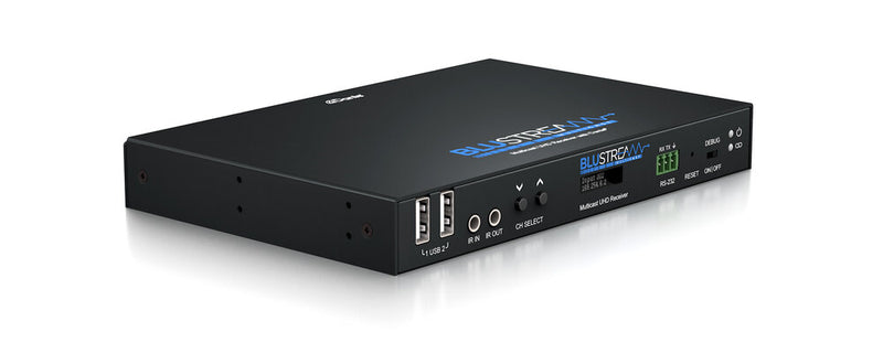 Blustream IP250UHD-RX 10Gbps AVoIP Receiver Over 1Gb Network With Dante