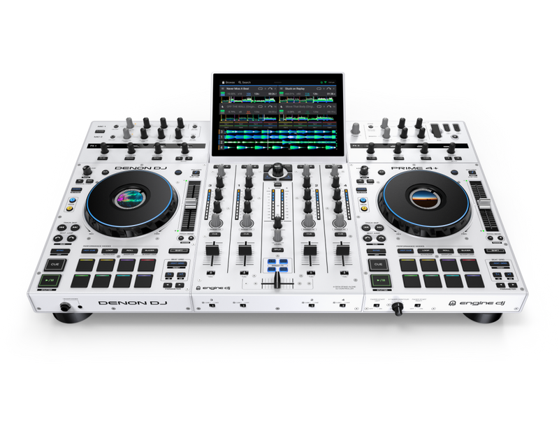Denon DJ Prime 4+ Édition spéciale 4-Deck Standalone DJ Contrôleur (blanc)