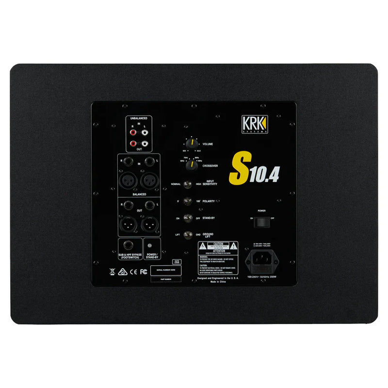 KRK S10.4 Powered Studio Subwoofer (Single) - 10"